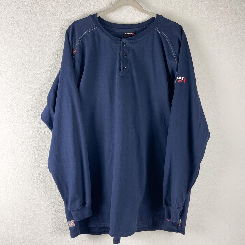 Ariat Men's Long Sleeve Tee - Navy Blue